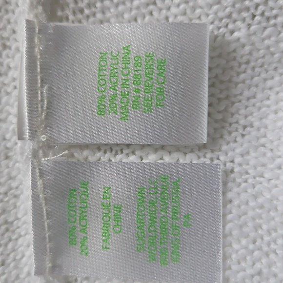 NWT Lilly Pulitzer White Knit Top with Pink Tag - Picture 5 of 6